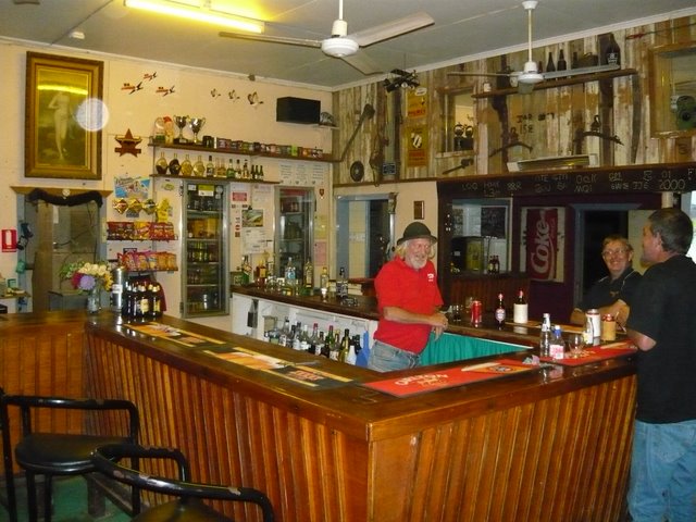 A long shot of the bar